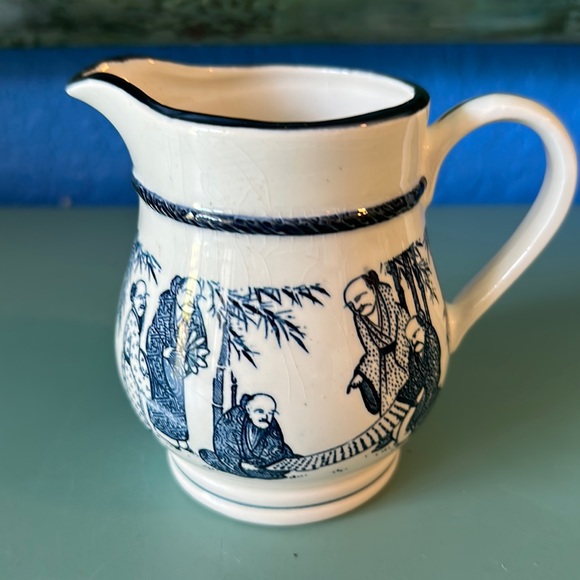 #Vintage Japanese Blue & White Jug - Picture 1 of 6